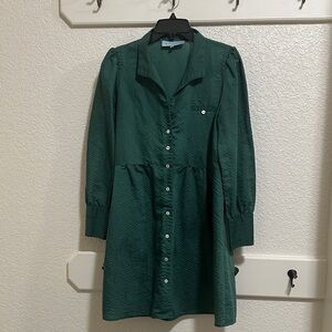 Tuckernuck Green Button Down Dress